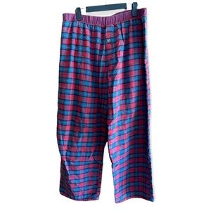 Surrey red blue green plaid pajama bottoms sweatpants pants XL